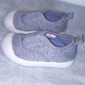 Cat and Jack Toddler Girl- Silver Slip On Shoes